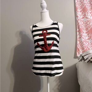 Sequined anchor tank size M